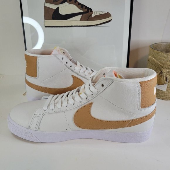 Nike Other - Nike SB Zoom Blazer Mid ISO White Light Cognac DM0587 100 Men’s Size 8